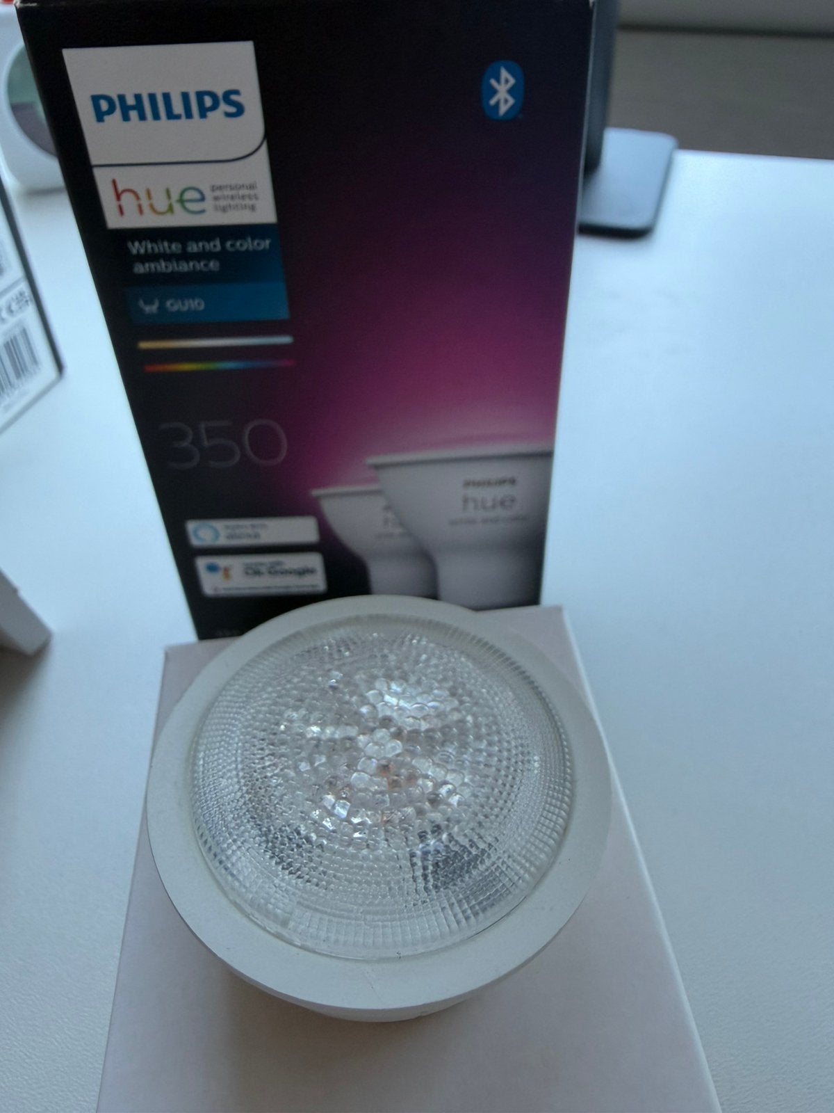 1 Philips Hue White & Color Ambiance GU10 (350 lumen) Nieuw, Ophalen of Verzenden, Zo goed als nieuw, Led-lamp