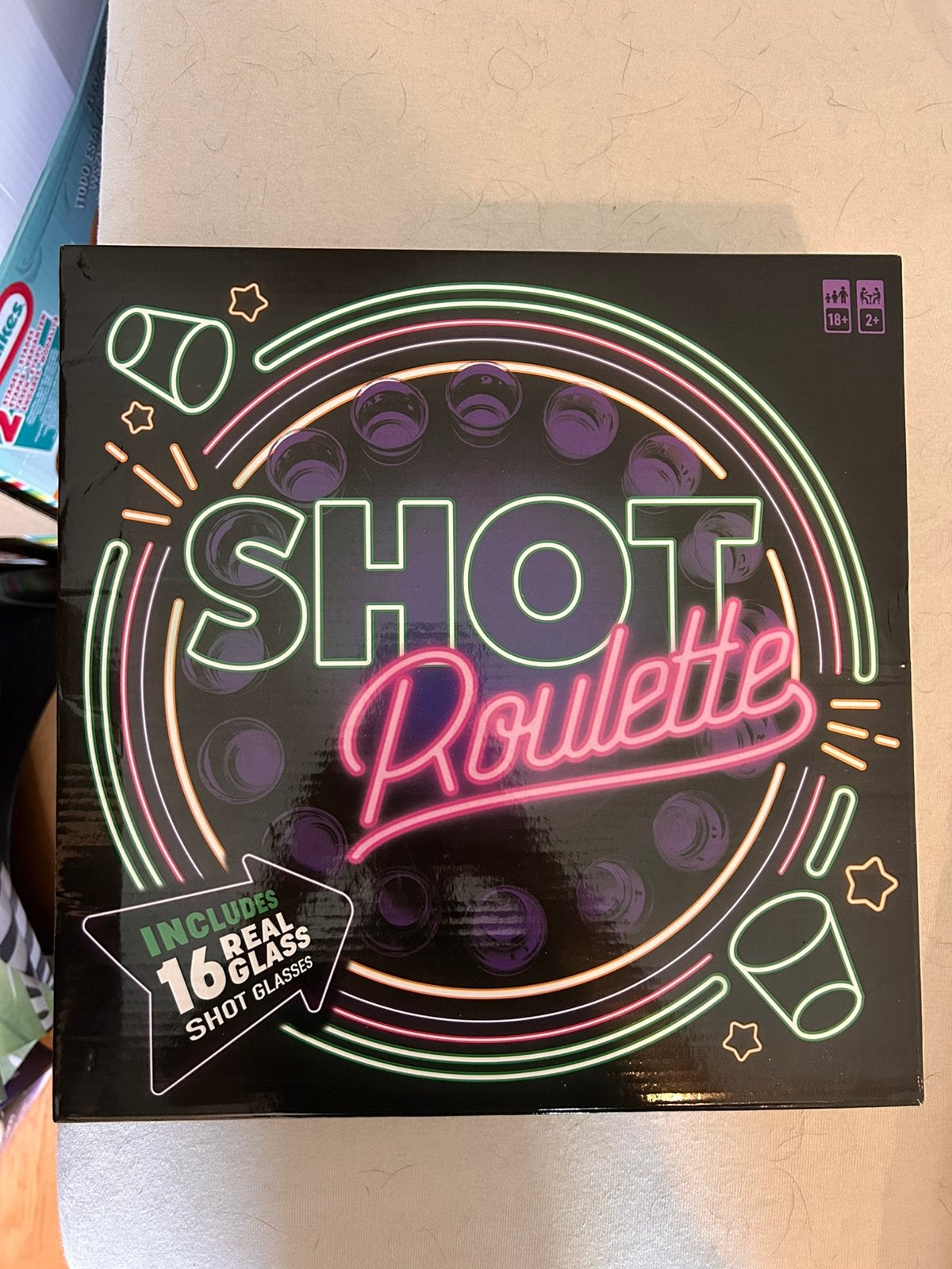 Shot roulette spel, Hobby en Vrije tijd, Gezelschapsspellen | Kaartspellen, Ophalen, Zo goed als nieuw