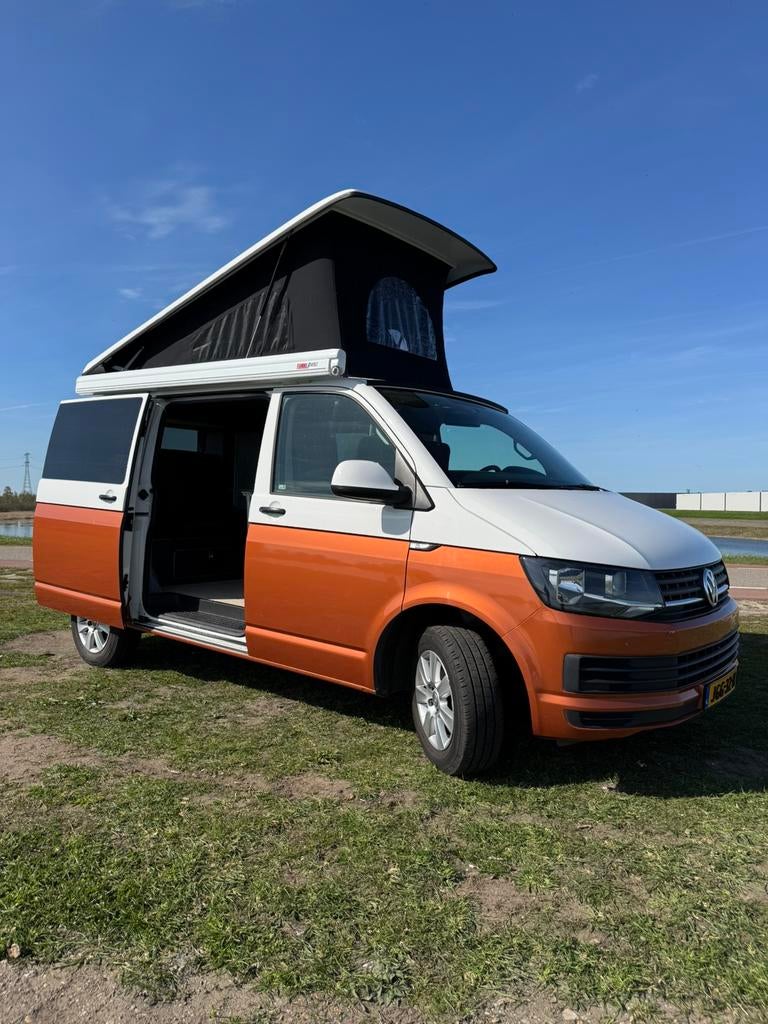 Volkswagen T6 buscamper 2019, 140pk, 5-zits!, Caravans en Kamperen, Campers, Buscamper of Camperbus, Airbags, Volkswagen, Luifel
