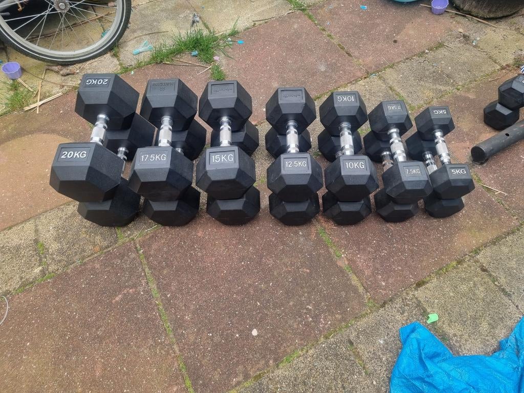 Dumbells met een mooie dumbell rek, Ophalen of Verzenden, Zo goed als nieuw