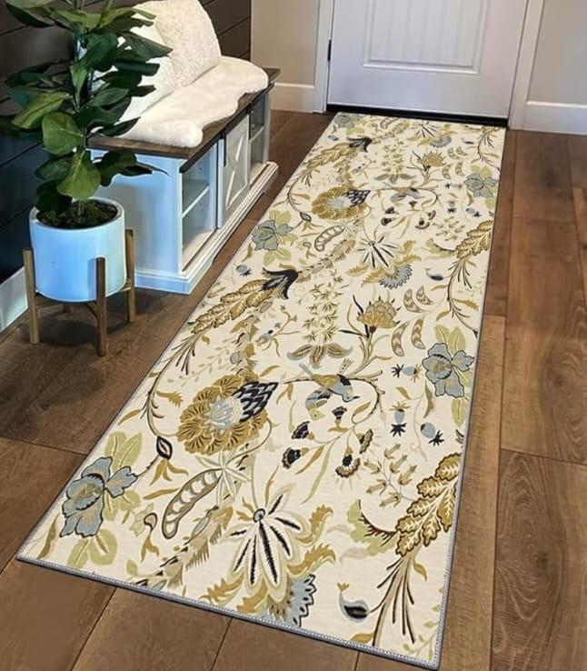 Gangloper tapijt vintage beige, Huis en Inrichting, 100 tot 150 cm, Beige, Vintage, Ophalen of Verzenden