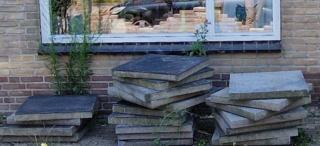 23 Antraciet Tuintegels 60x60 cm, Tuin en Terras, Tegels en Klinkers, Ophalen of Verzenden