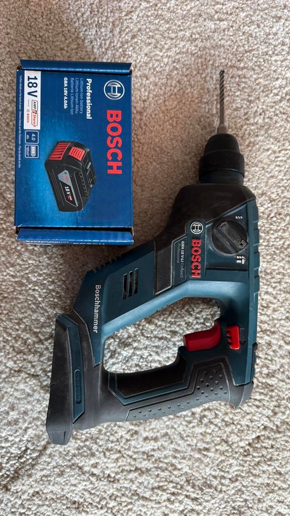 Bosch GBH 18 V-LI Compact Boorhamer met accu, Boor- en/of Breekhamer, Ophalen of Verzenden, Zo goed als nieuw, Minder dan 400 watt