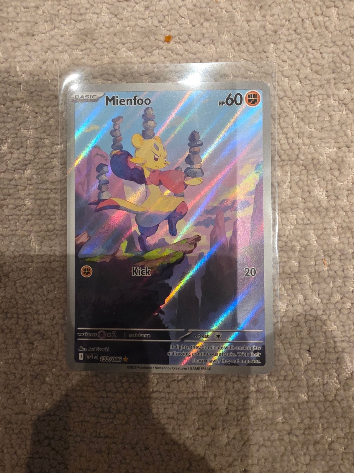 Mienfoo 133/086 Pokémon, Ophalen of Verzenden, Zo goed als nieuw, Losse kaart