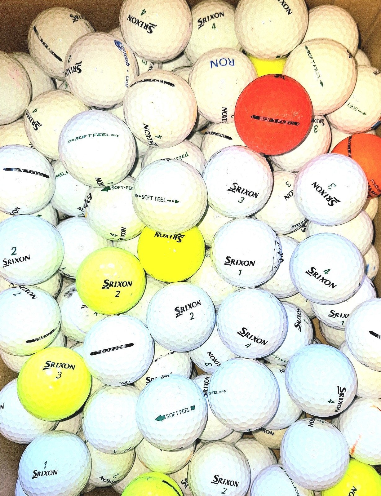 50 Srixon Soft Feel golfballen, Ophalen of Verzenden, Zo goed als nieuw, Bal(len)