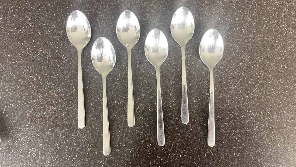 Gero basic 6 koffielepels dessertlepels grote theelepels, Antiek en Kunst, Ophalen of Verzenden