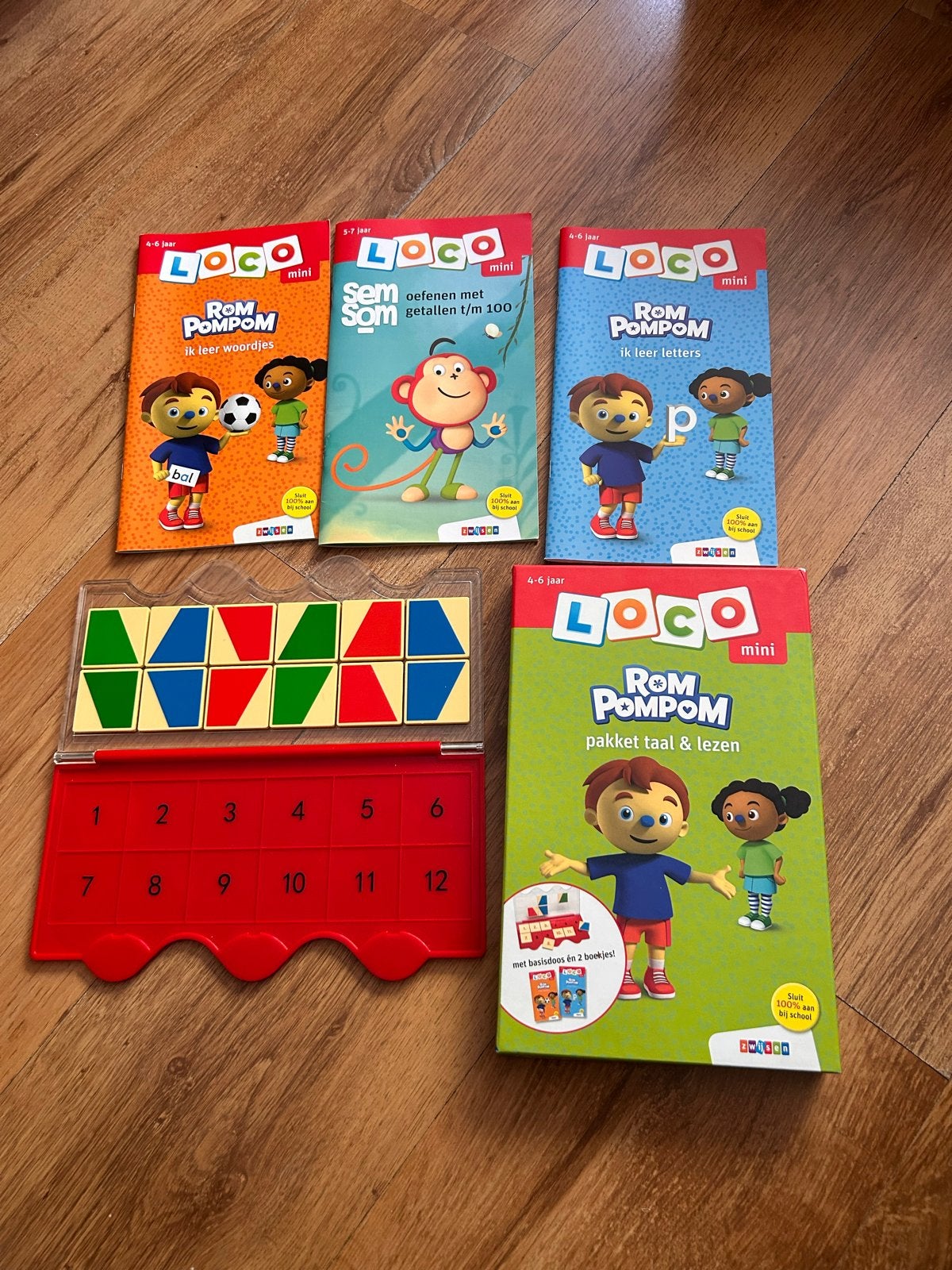 Loco Mini Rom Pom Pom Taal & Lezen en Rekenen Pakket, Kinderen en Baby's, Speelgoed | Educatief en Creatief, Ophalen of Verzenden