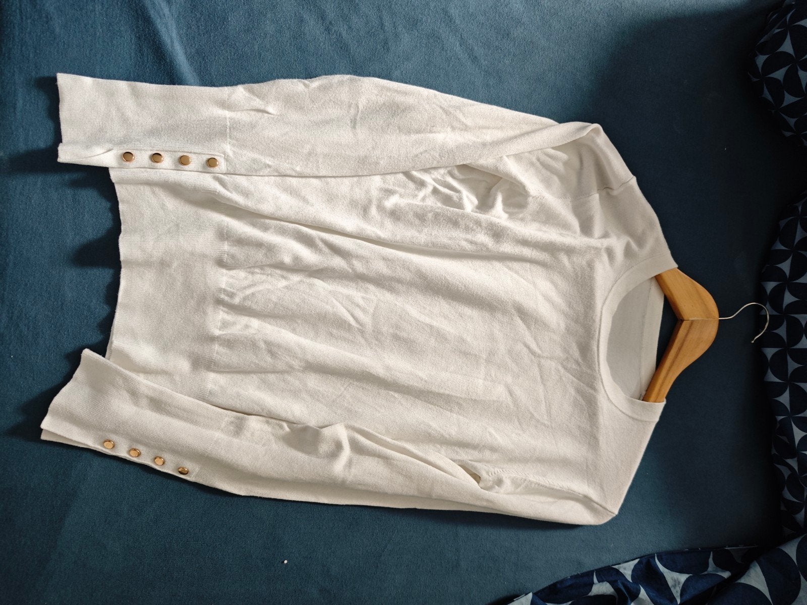 Witte trui met gouden knoopjes - Zara, Maat 38/40 (M), Verzenden, Zo goed als nieuw, Wit