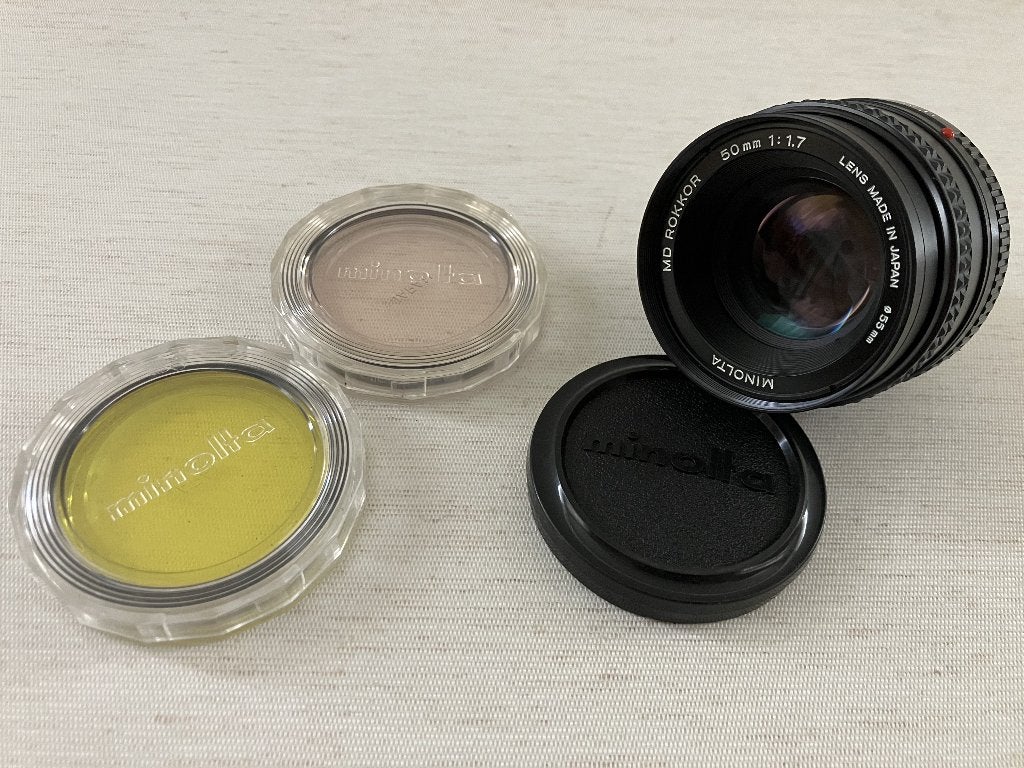 Minolta MD Rokkor 50mm lens (EXC+++++), Multi-coated, Ophalen of Verzenden, Standaardlens, Minolta