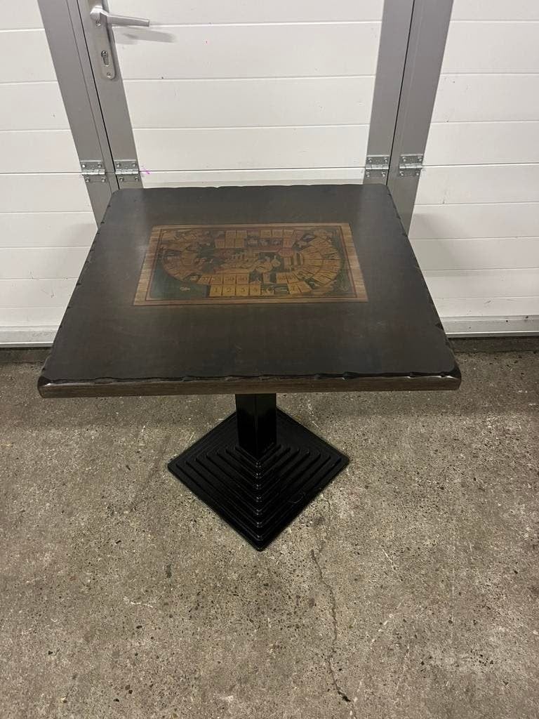 Unieke horeca cafe, kroeg tafel, ganzenbord, 70x70 cm, Ophalen