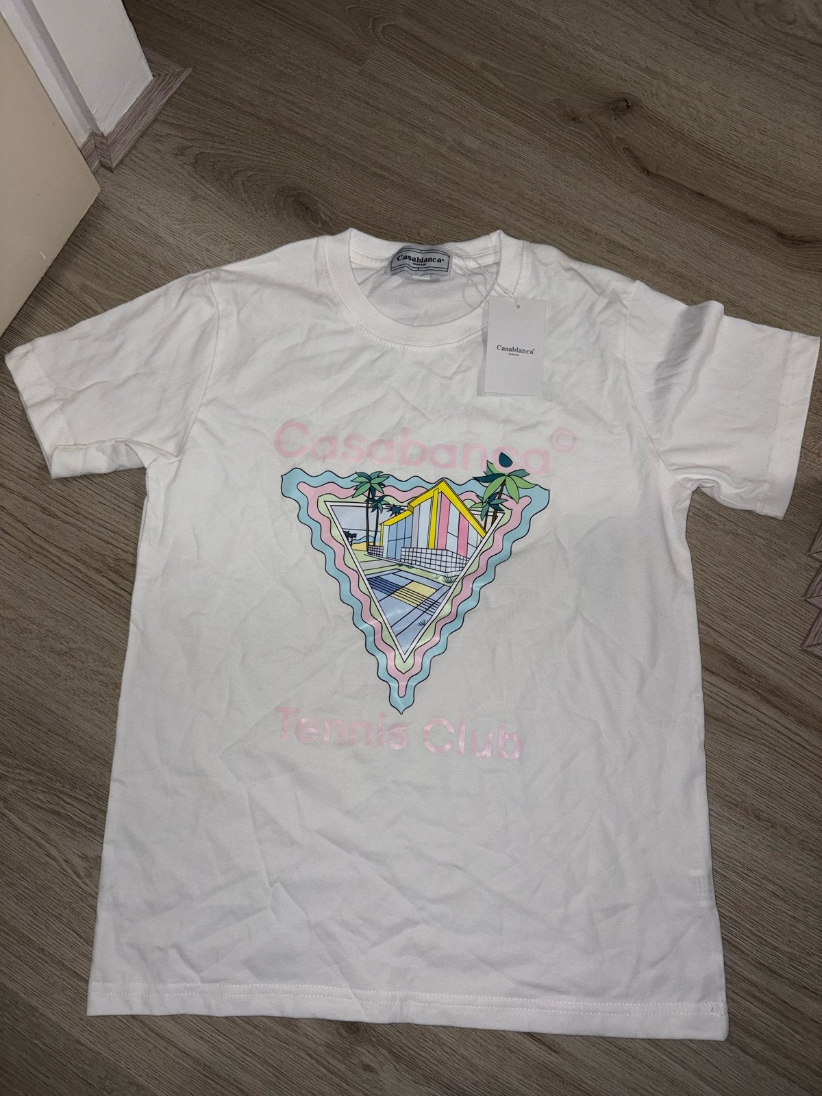 Casablanca Tennis Club T-shirt Maat S, Wit, Nieuw, Ophalen of Verzenden, Korte mouw