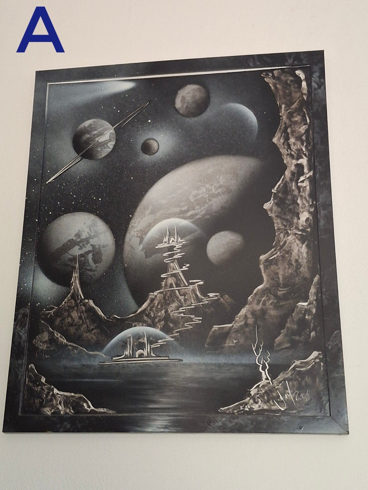 **Diverse futuristische spray paint art**, Ophalen, Zo goed als nieuw, Minder dan 50 cm, Overige typen