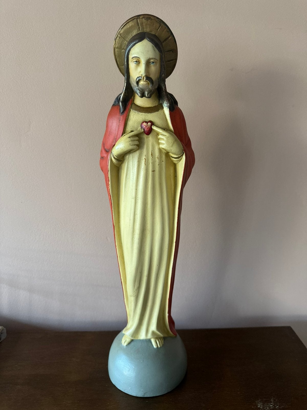 Jesus beeld heilig hart vintage, Ophalen of Verzenden