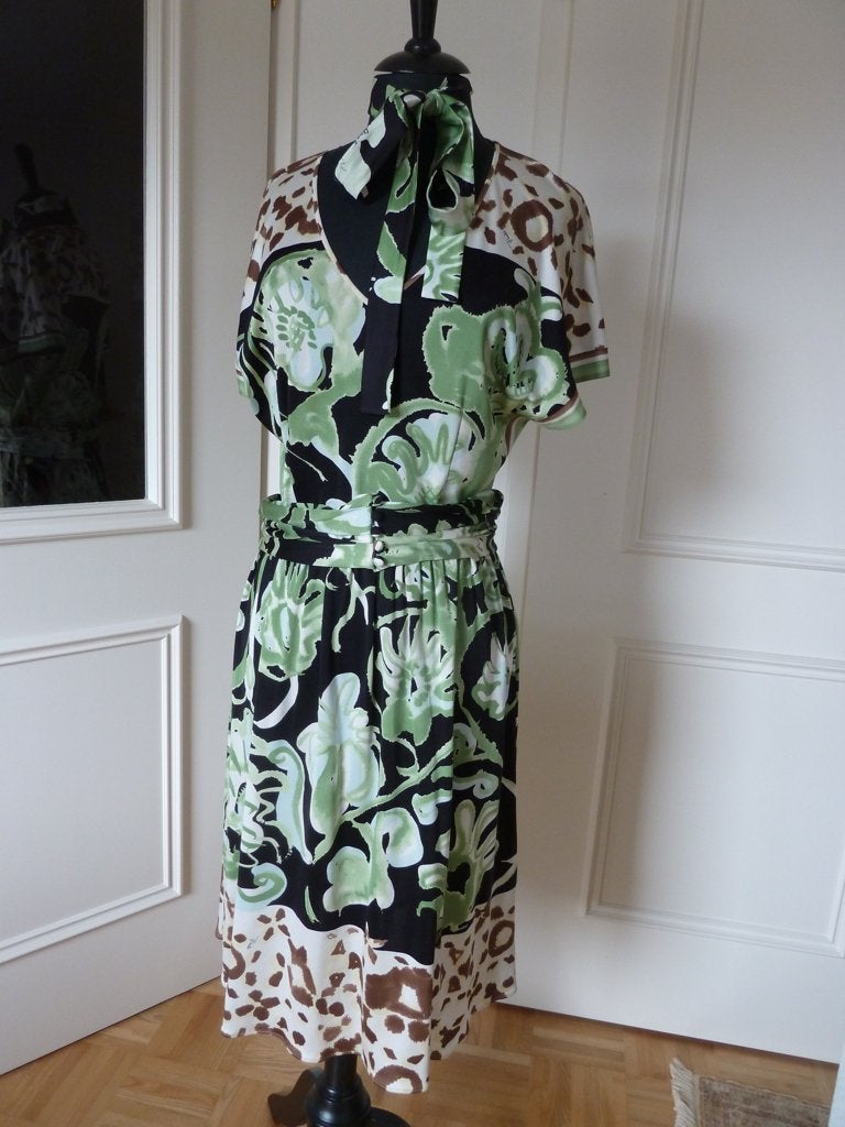 Emilio PUCCI Florence jersey zuiver zijden jurk + ceintuur, Maat 38/40 (M), PUCCI, Verzenden, Zo goed als nieuw