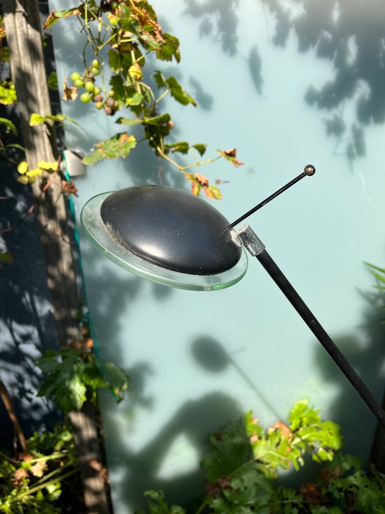 Herda vloerlamp Klassieker vintage met dimmer, Huis en Inrichting, Lampen | Vloerlampen, Ophalen, Gebruikt, Glas, 150 tot 200 cm