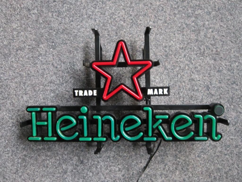 HEINEKEN BIER LED LICHTRECLAME, Verzamelen, Ophalen, Zo goed als nieuw, Overige typen, Heineken