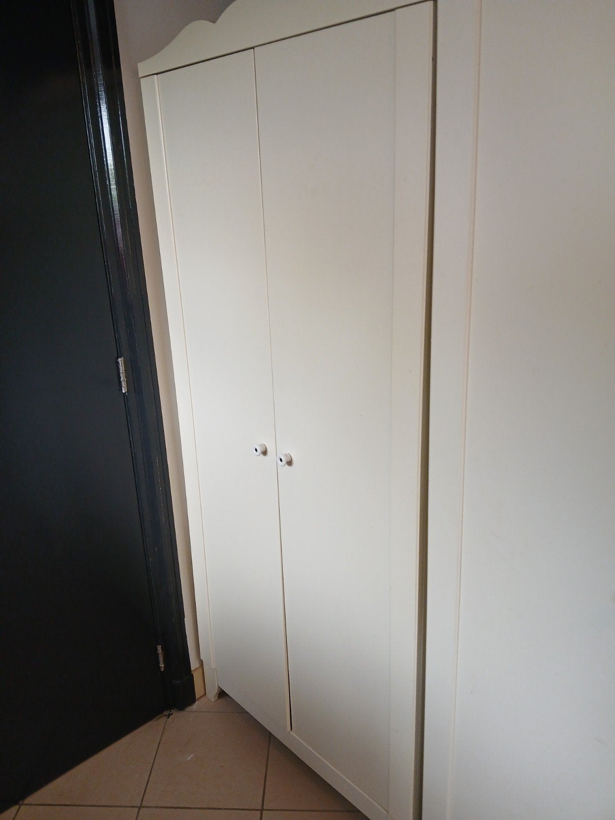 2 witte kinderkledingkasten met hang- en leggedeelte, Ophalen, Gebruikt