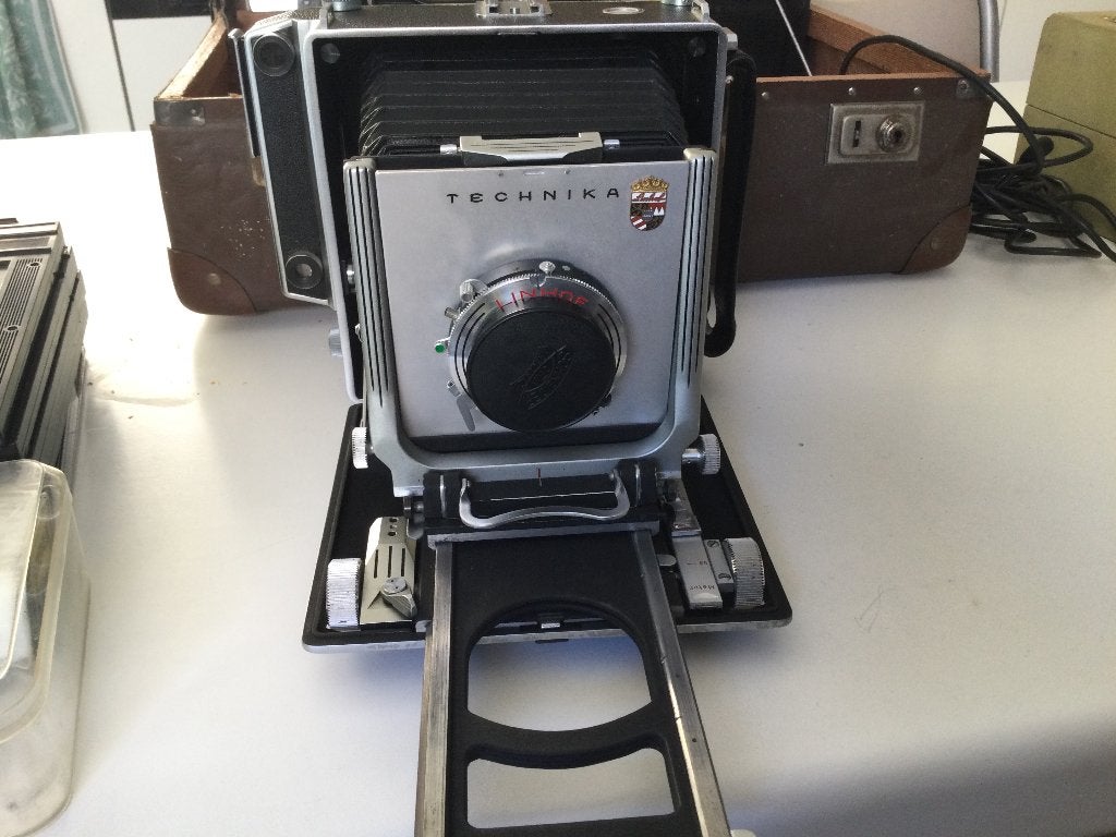 Linhof Technika III nr 59 467, complete set, Ophalen, Gebruikt, Spiegelreflex, Overige Merken