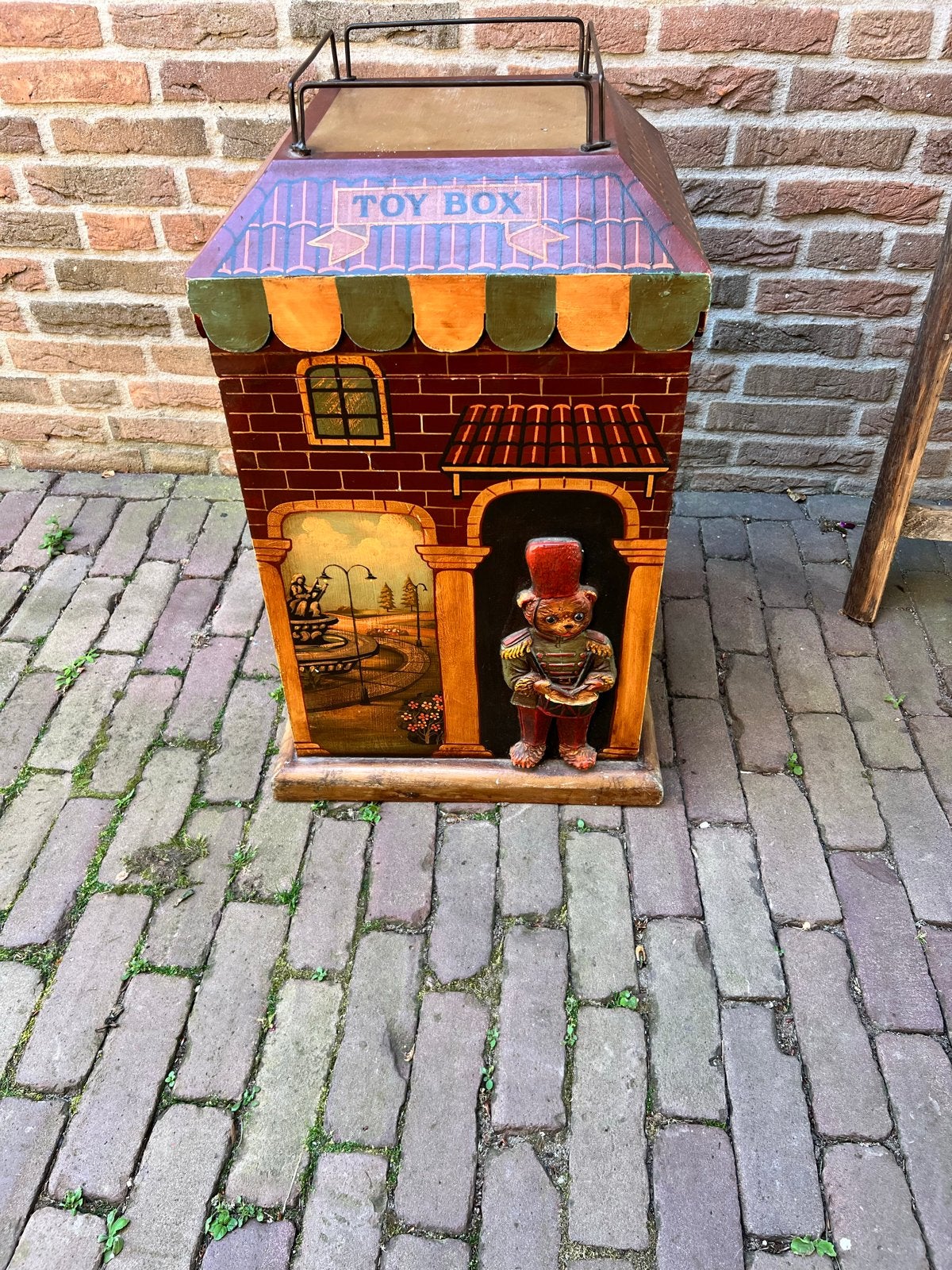 Unieke handgeschilderde speelgoedkist 'Toy Box', Huis en Inrichting, Woonaccessoires | Kisten, Ophalen, Minder dan 50 cm, Gebruikt