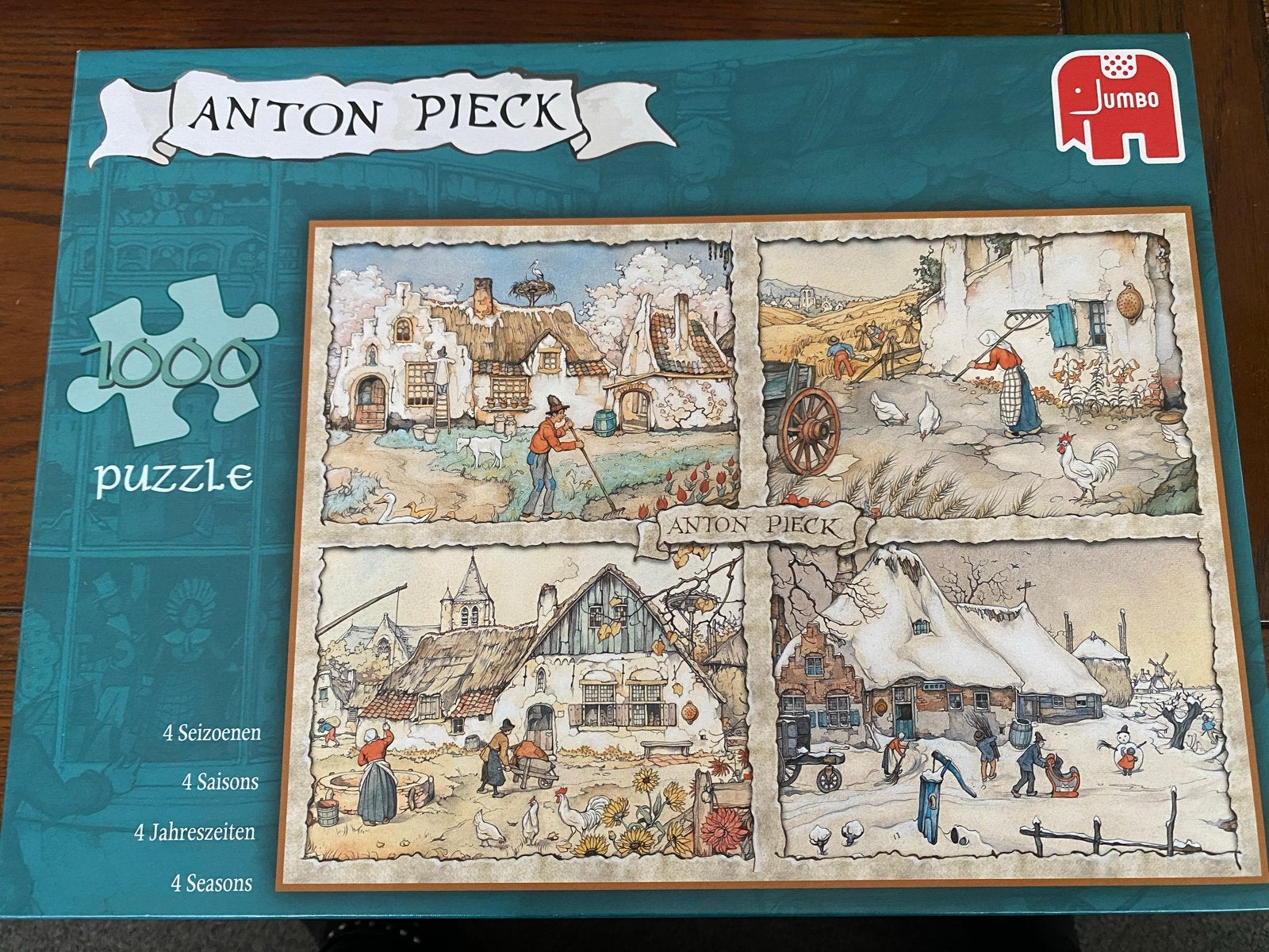 Anton Pieck 4 Seizoenen Legpuzzel 1000 stukjes Jumbo, Ophalen, 500 t/m 1500 stukjes, Zo goed als nieuw, Legpuzzel