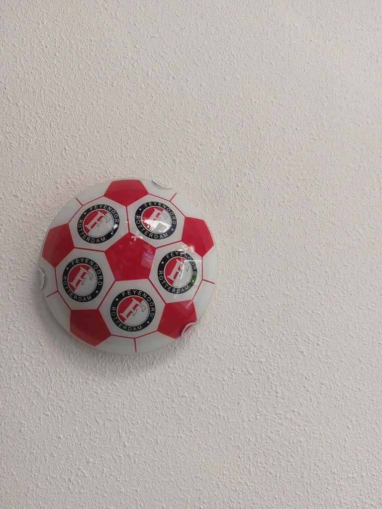 Feyenoord plafondlamp - Voetbal design, Ophalen, Gebruikt, Metaal, Feyenoord, Voetbal, Kindvriendelijk