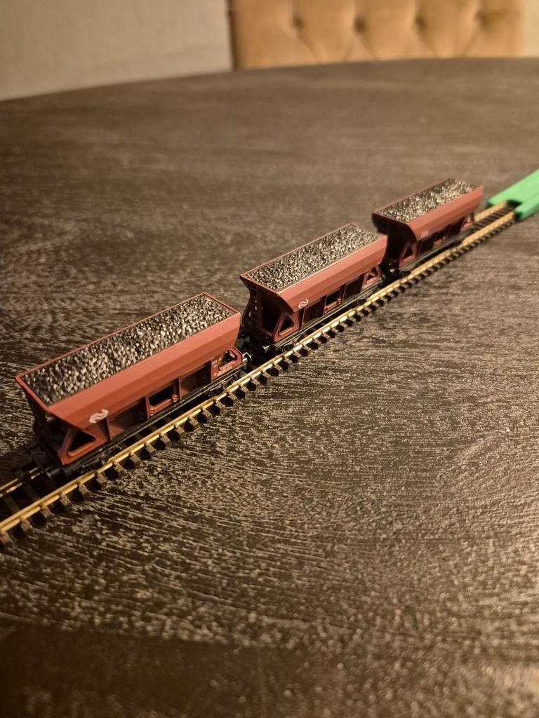 3x 25032 Roco onderlosser TDS bruin N-spoor, Gebruikt, Gelijkstroom, Wagon, Ophalen of Verzenden