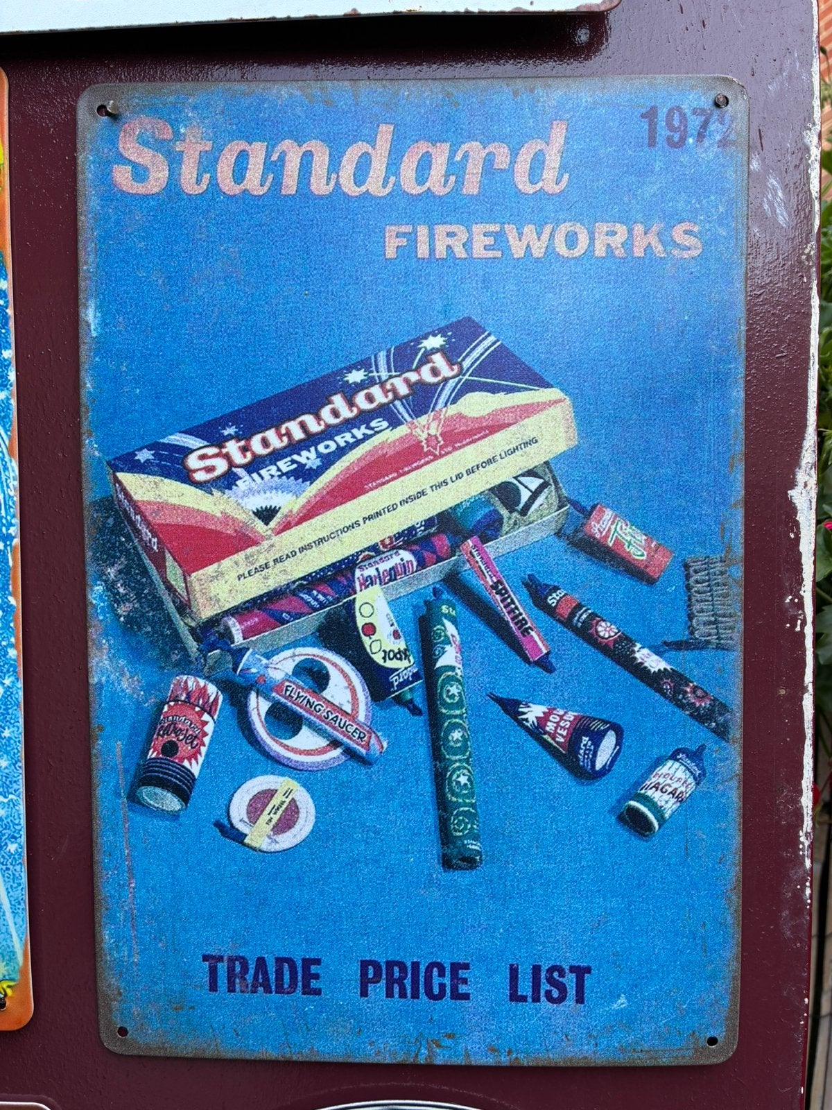 Vuurwerk wandplaatje, Verzenden, Gebruikt