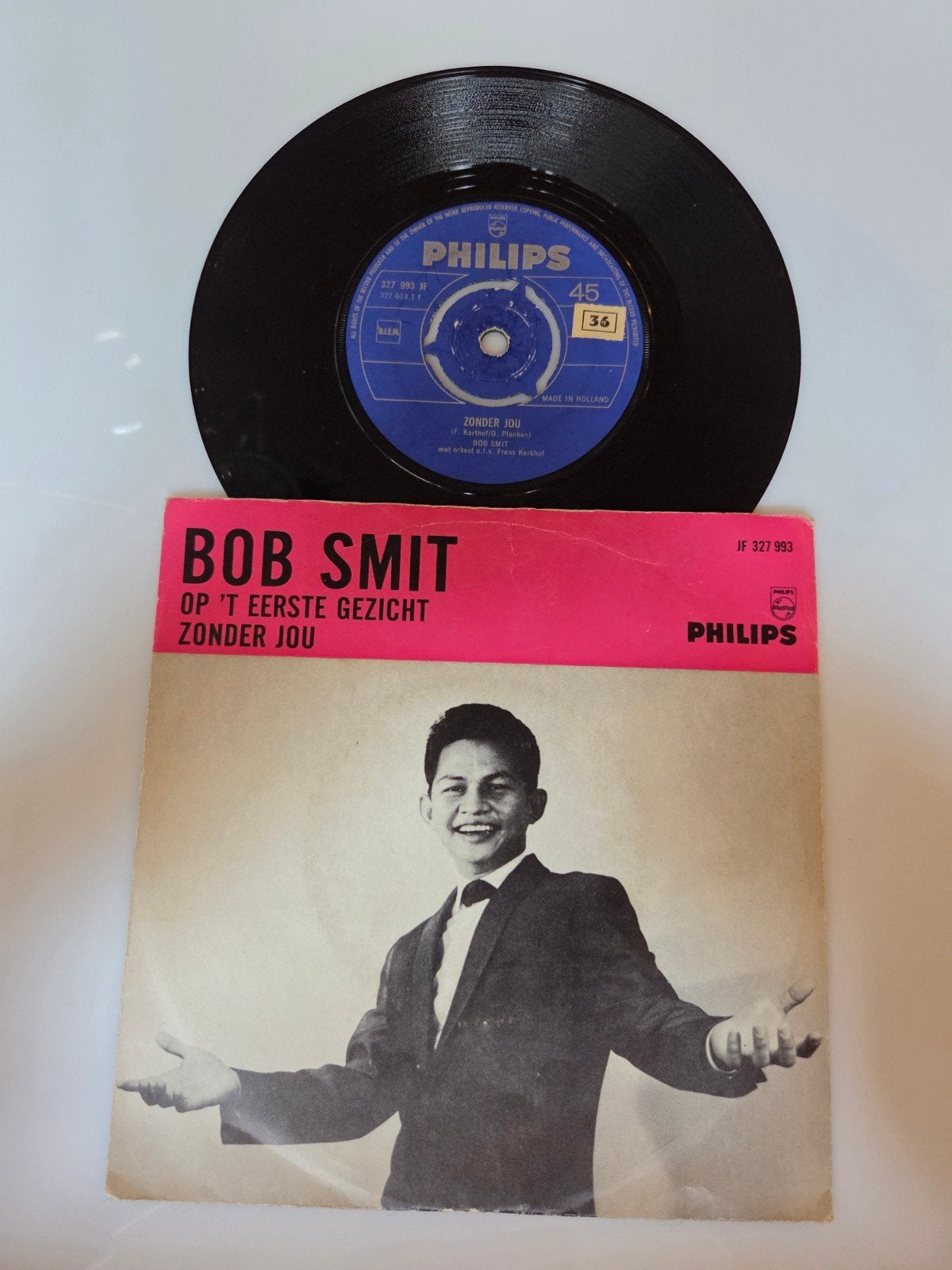 Bob Smit - Op t eerste gezicht, Cd's en Dvd's, Ophalen of Verzenden, Gebruikt, 7 inch, Nederlandstalig