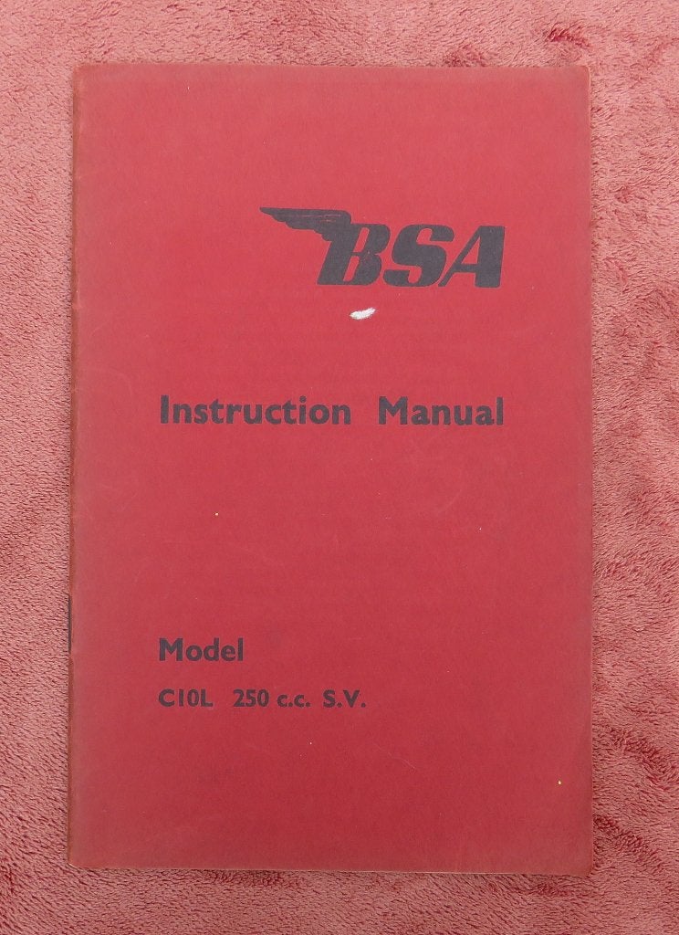 BSA C10 C10L instruction manual, Ophalen of Verzenden, Overige merken