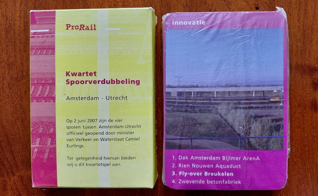 ProRail Kwartet Spoorverdubbeling, Verzamelen, Speelkaarten, Jokers en Kwartetten, Ophalen of Verzenden, Nieuw, Kwartet(ten)
