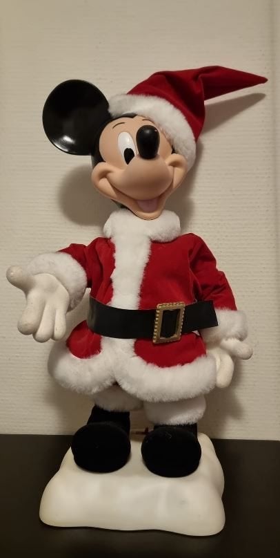 Vintage Mickey Mouse als kerstman (1996) In hele goeie staat, Verzamelen, Disney, Zo goed als nieuw, Beeldje of Figuurtje, Mickey Mouse