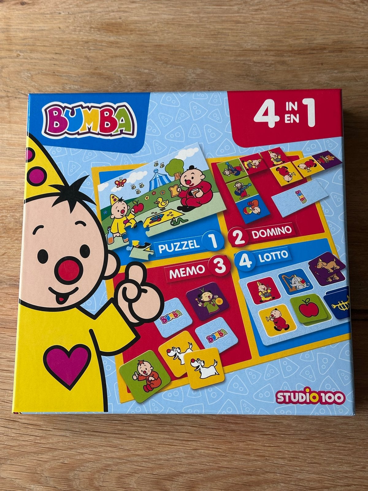 Bumba 4-in-1 Spellenpakket: Puzzel, Domino, Memo, Lotto, Ophalen of Verzenden, Minder dan 10 stukjes, Zo goed als nieuw, 2 tot 4 jaar