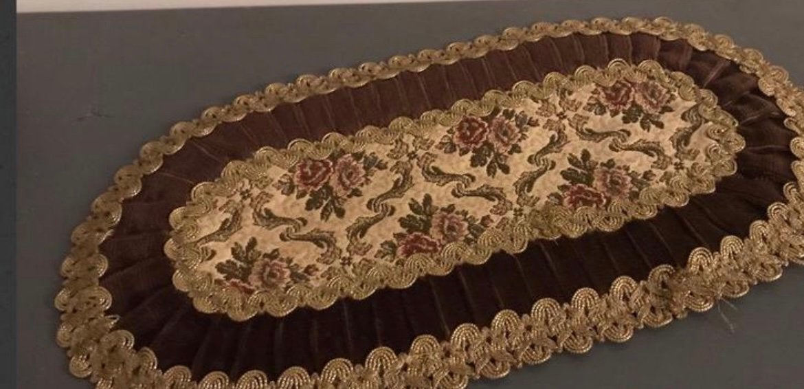 Vintage Kleedje met Bloemmotief, Antiek en Kunst, Ophalen of Verzenden