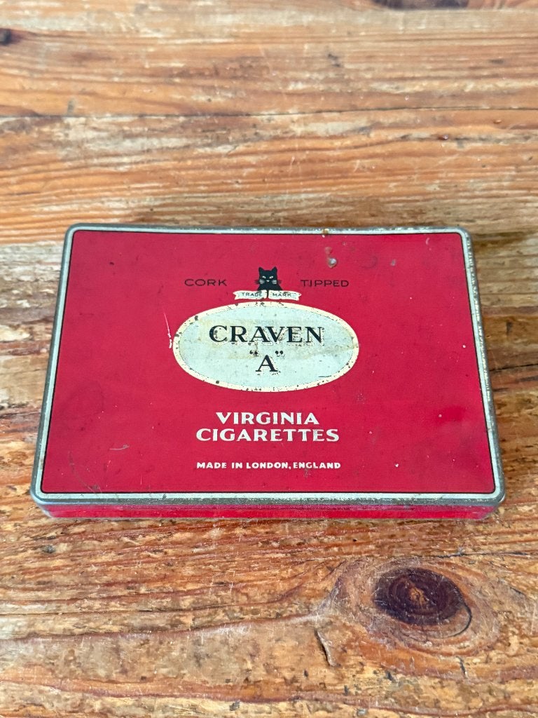 Craven A sigarettenblik – Carreras London – zwarte kat, Verzamelen, Ophalen of Verzenden, Zo goed als nieuw, Overige, Overige merken