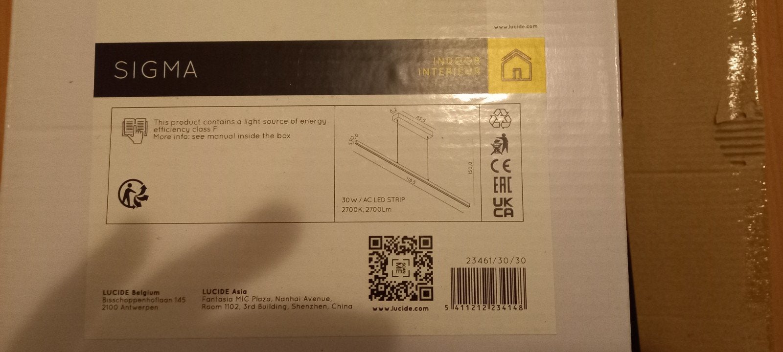 Lucide Sigma LED Plafondlamp - Dimbaar, Ophalen, Dimbaar, Modern, Nieuw