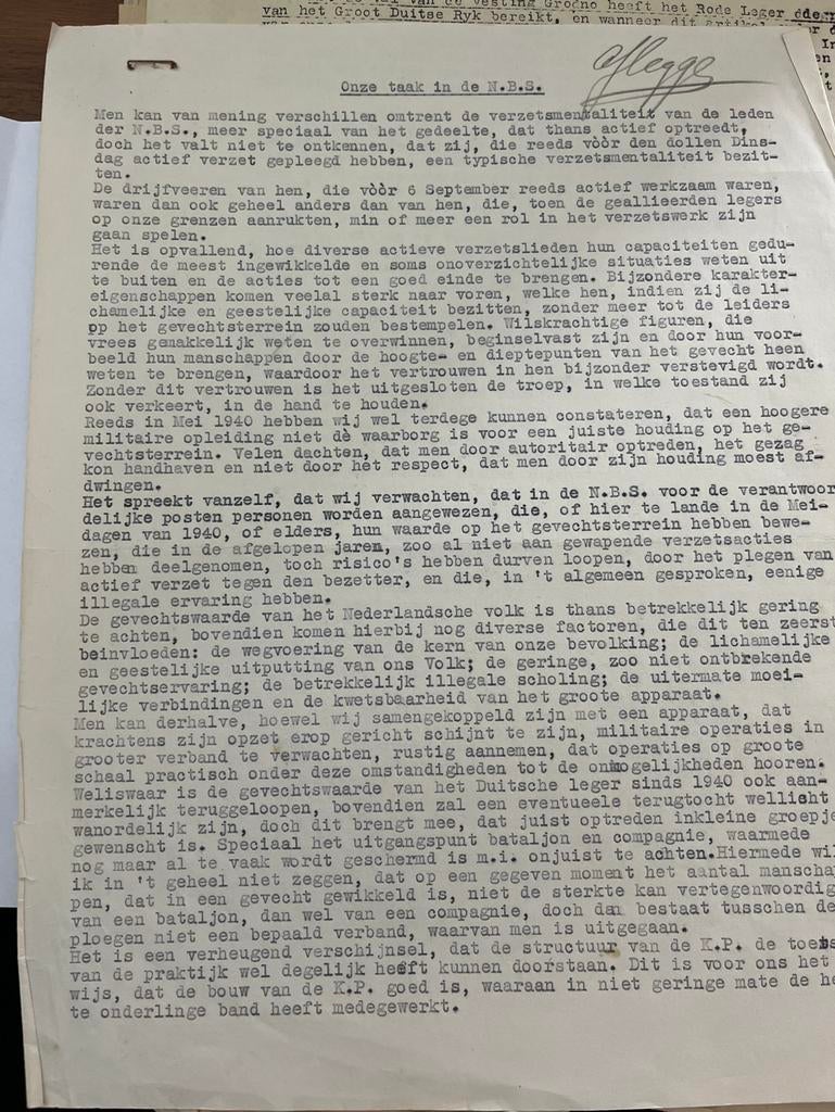 Verslag van de NBS, Verzamelen, Militaria | Tweede Wereldoorlog, Ophalen of Verzenden, Nederland, Boek of Tijdschrift