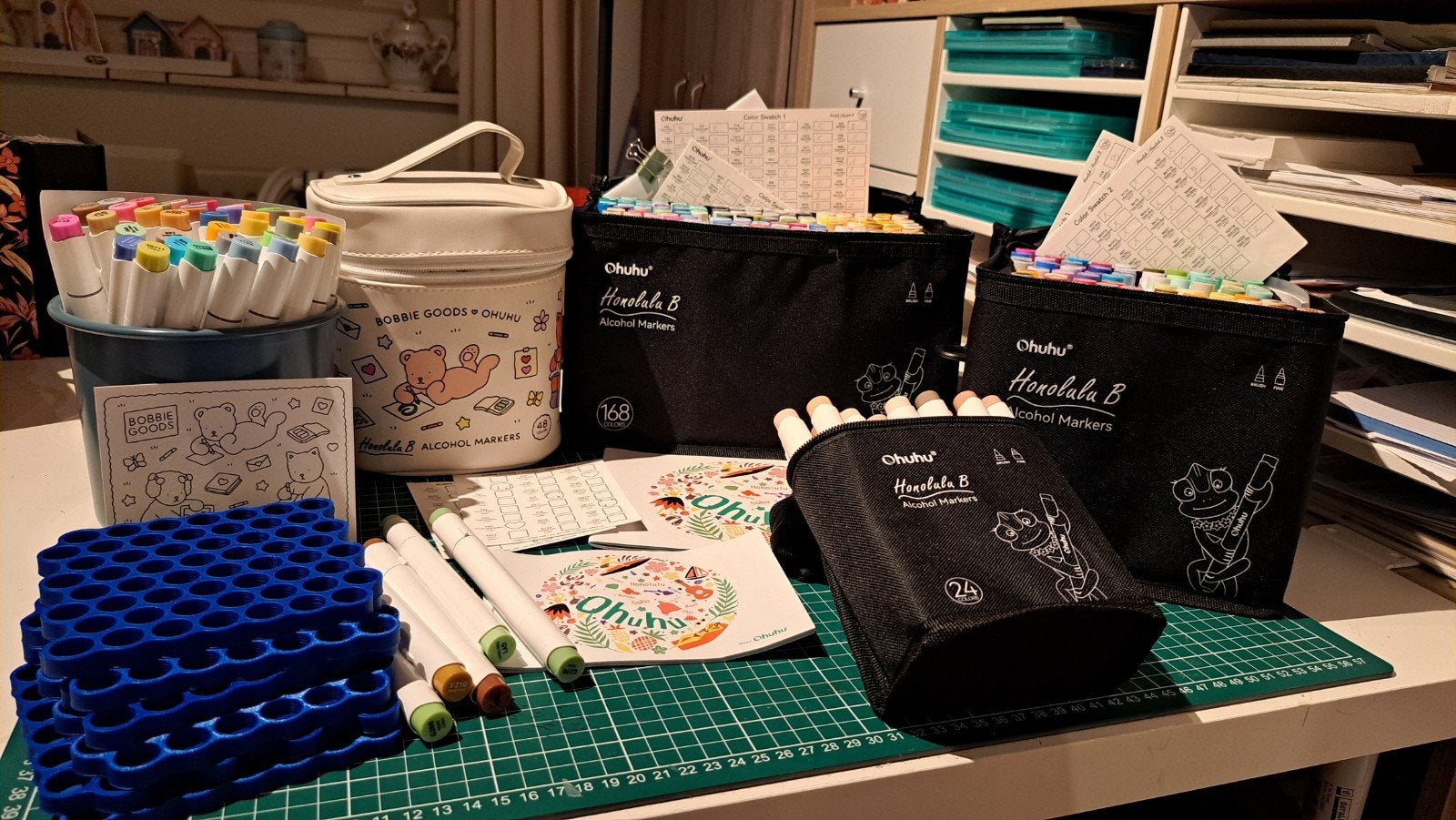 Ohuhu Honolulu B alcoholmarkers brush en fine, Hobby en Vrije tijd, Tekenen, Ophalen of Verzenden, Zo goed als nieuw, Potlood of Stift