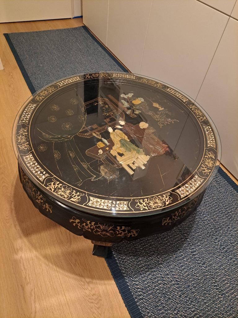 Chinese tafel rond, Ophalen, Gebruikt, 50 tot 100 cm, Rond