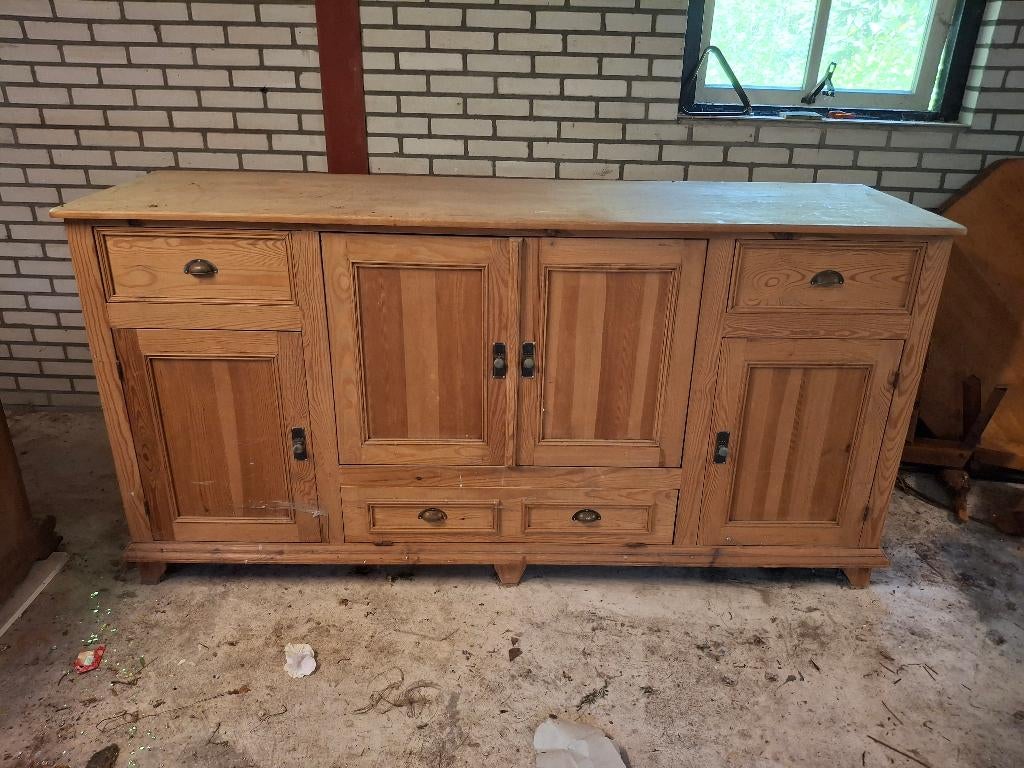 Grenen kast, Huis en Inrichting, Ophalen, Gebruikt, 200 cm of meer, Met deur(en)