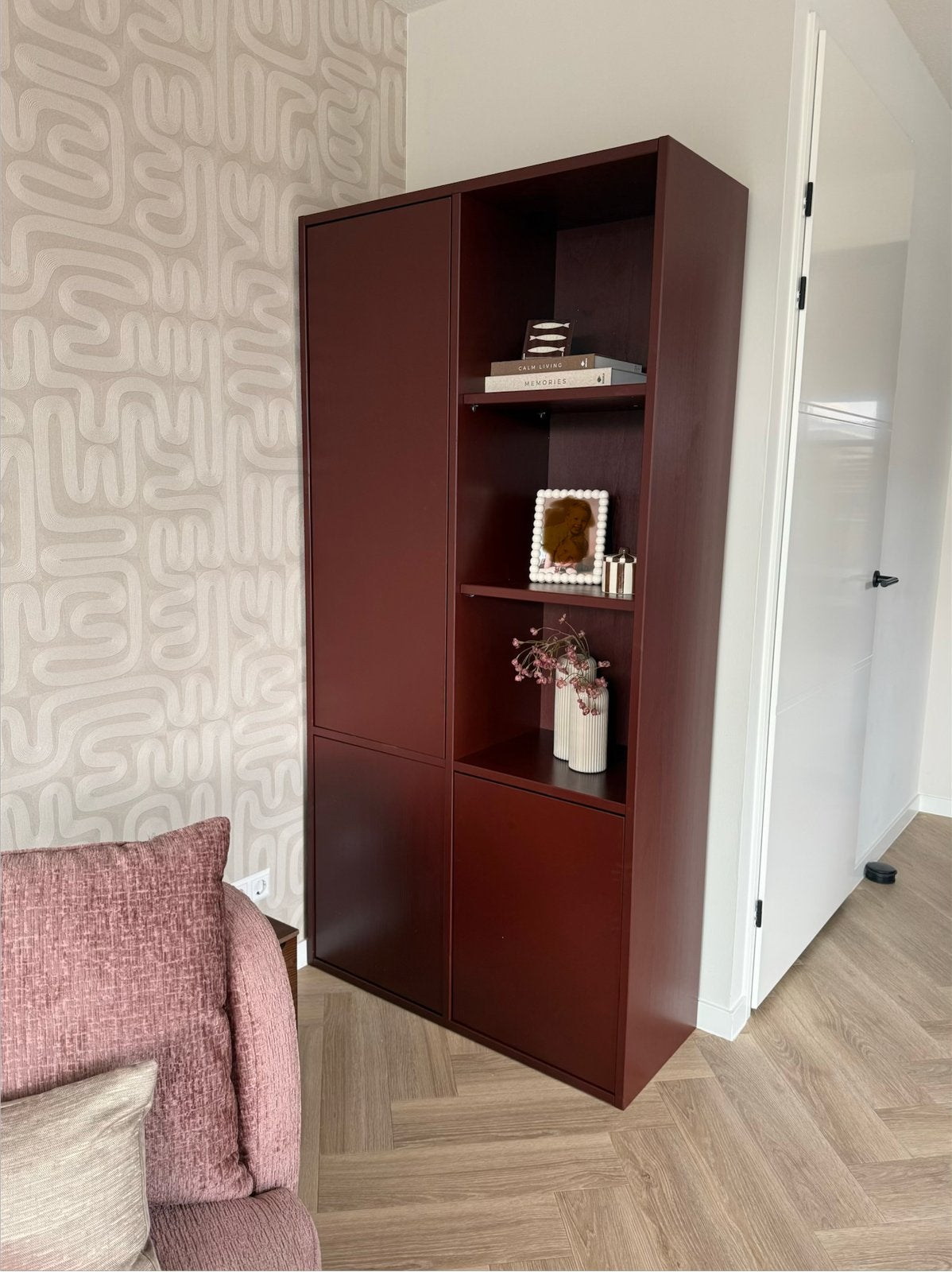Woood opbergkast merel bordeaux, Huis en Inrichting, Ophalen, Nieuw, 50 tot 100 cm, Minder dan 100 cm