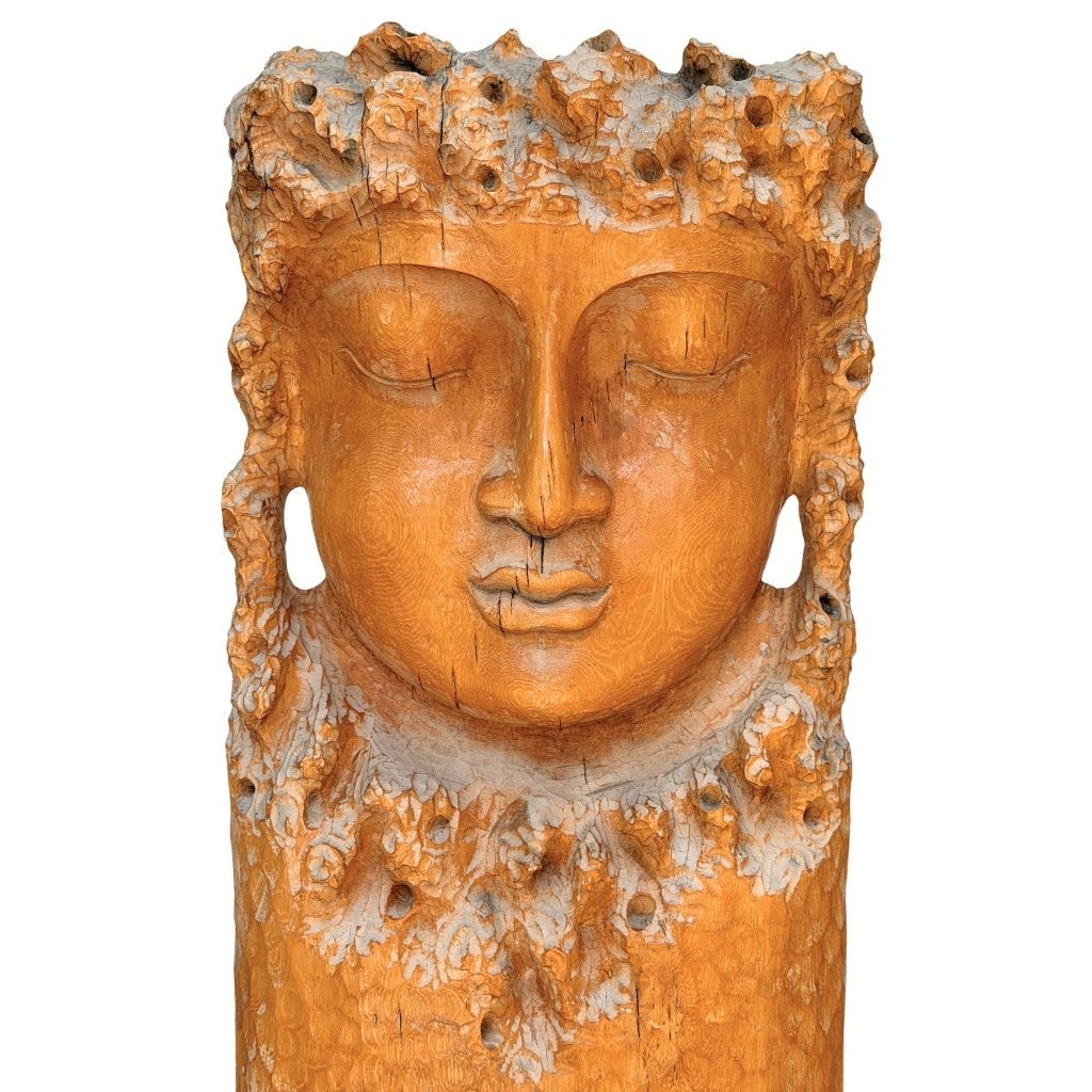 Guanyin – Chinees houten beeld – 159 cm, Antiek en Kunst, Ophalen of Verzenden