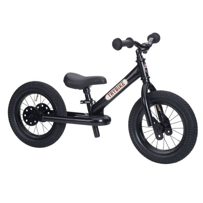 Stoere Trybike Loopfiets 2-in-1 matzwart, Ophalen, Gebruikt, Verstelbare zitting