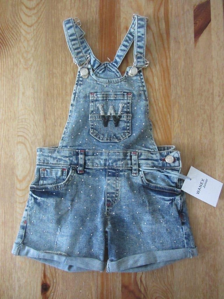 Nieuw spijkertuinbroekje Wanex maat 104-110, Kinderen en Baby's, Kinderkleding | Maat 104, Ophalen of Verzenden, Nieuw, Meisje