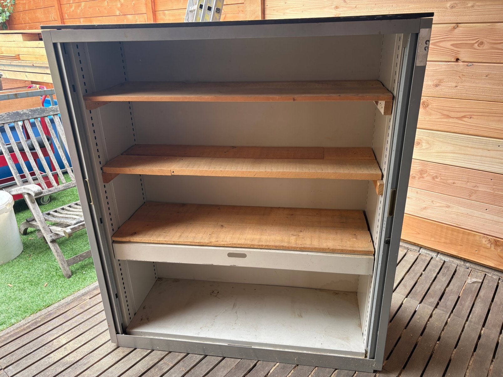 Roldeurkast 120x137x47, Ophalen, Gebruikt, 100 tot 150 cm, Minder dan 100 cm