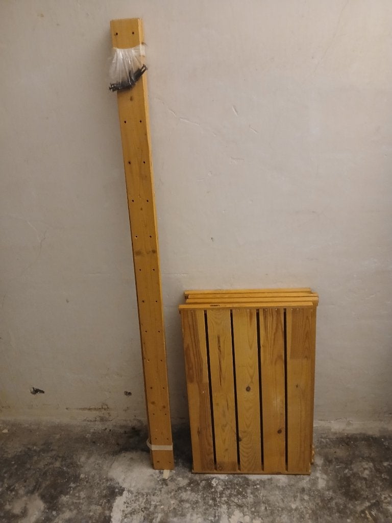 Houten stelling, Ophalen, Gebruikt