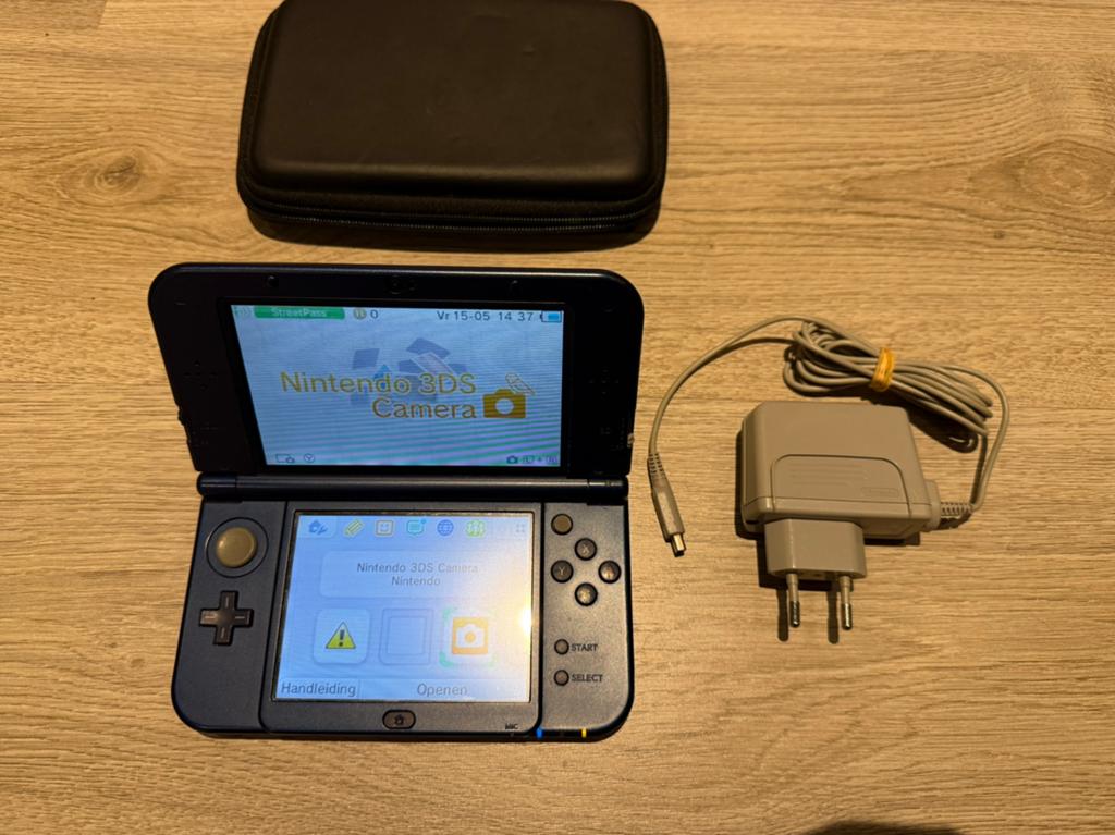 New Nintendo 3DS XL, Spelcomputers en Games, Spelcomputers | Nintendo 2DS en 3DS, Gebruikt, Blauw, 3DS XL, Ophalen of Verzenden