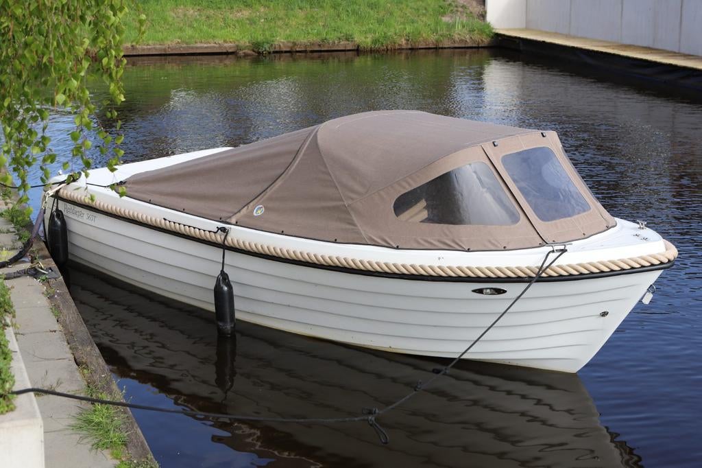 Sloep Reitdieper 565 Tender Wit/Wit 20pk, Ophalen, Polyester, Benzine, Buitenboordmotor