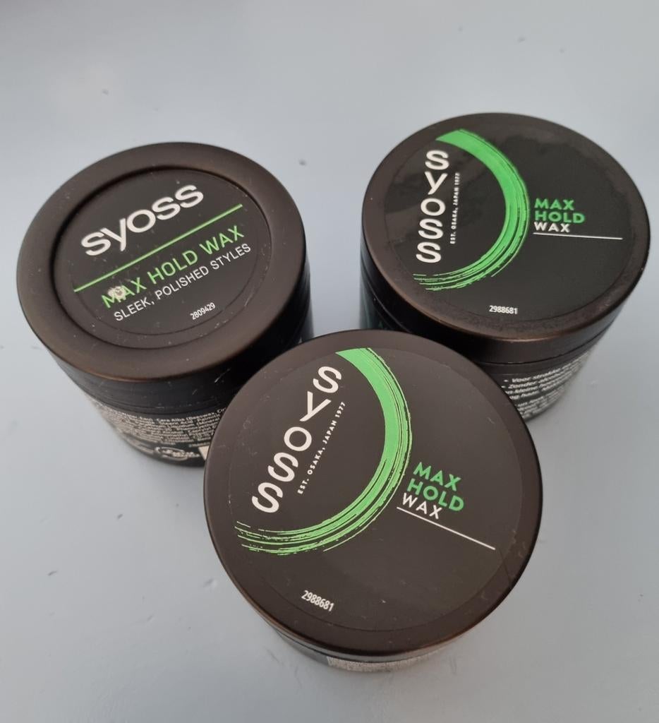 Syoss Max Hold Haarwax - Set van 3 voor Stevige Fixatie, Ophalen, Nieuw, Gel, Wax, Haarlak of Mousse