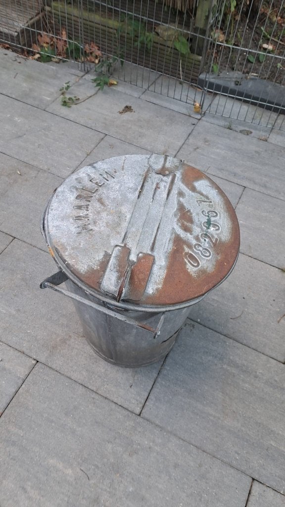 Vintage Groentenemmer en Vuilnisemmer, Huis en Inrichting, Woonaccessoires | Prullenbakken, Ophalen, Gebruikt, Metaal, 5 – 50