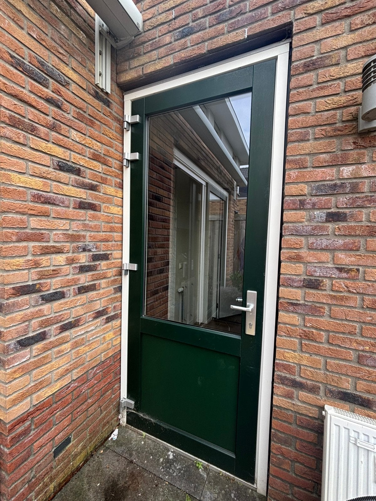 Kunsstof Buitendeur inclusief kozijn, Ophalen, Gebruikt, Buitendeur, 215 cm of meer